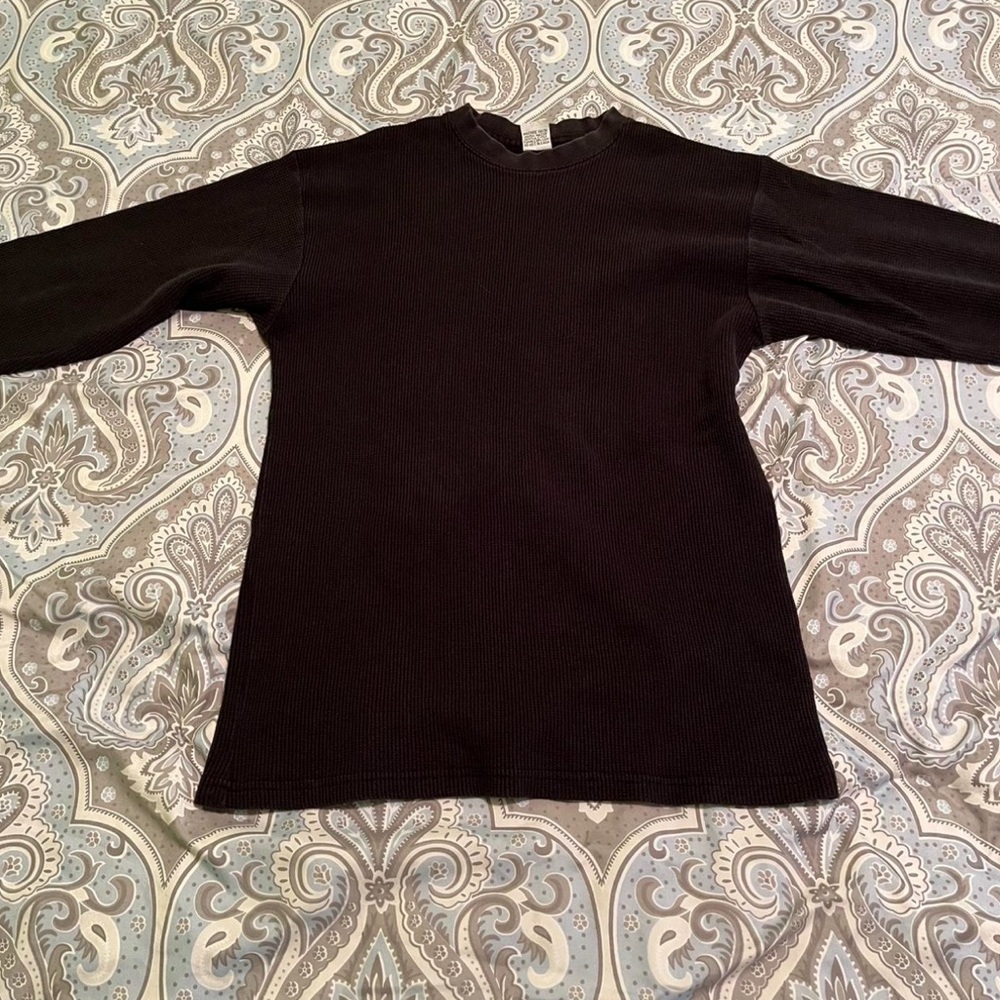 Tan Harlem Black Waffle Knit Top